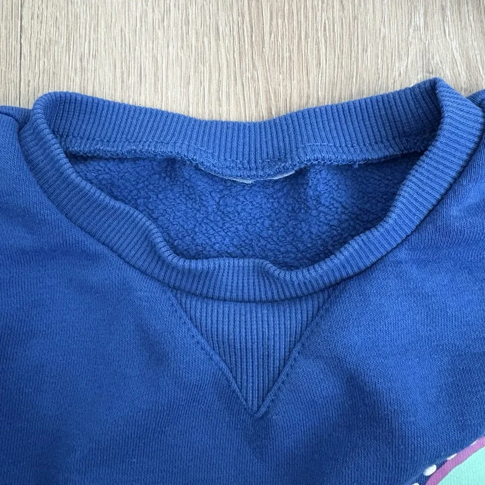 Nike Kids Pullover Sweatshirt Size Unknown Blue White Teal Cotton Blend Casual